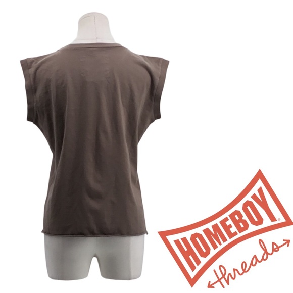 Frank & Eileen Brown Boxy Sleeveless Muscle Tee - Picture 2 of 4